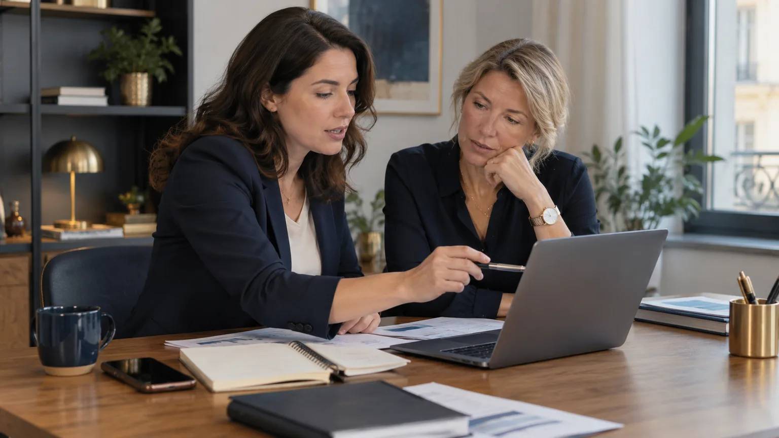 Une conseillère relie des notions numériques à un projet concret