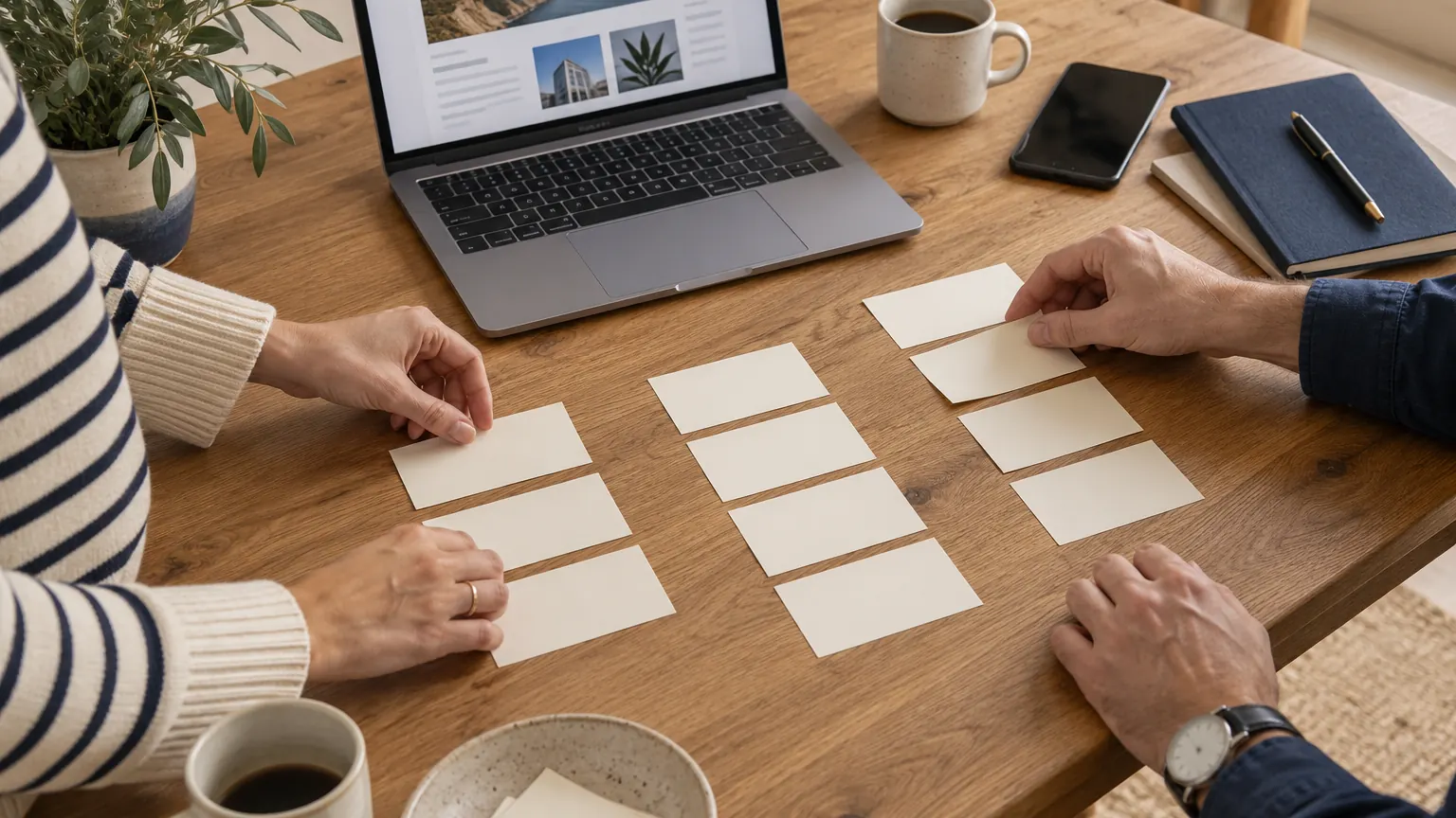 Illustration IA : scène fictive liée à Organiser la navigation et les pages d’un site