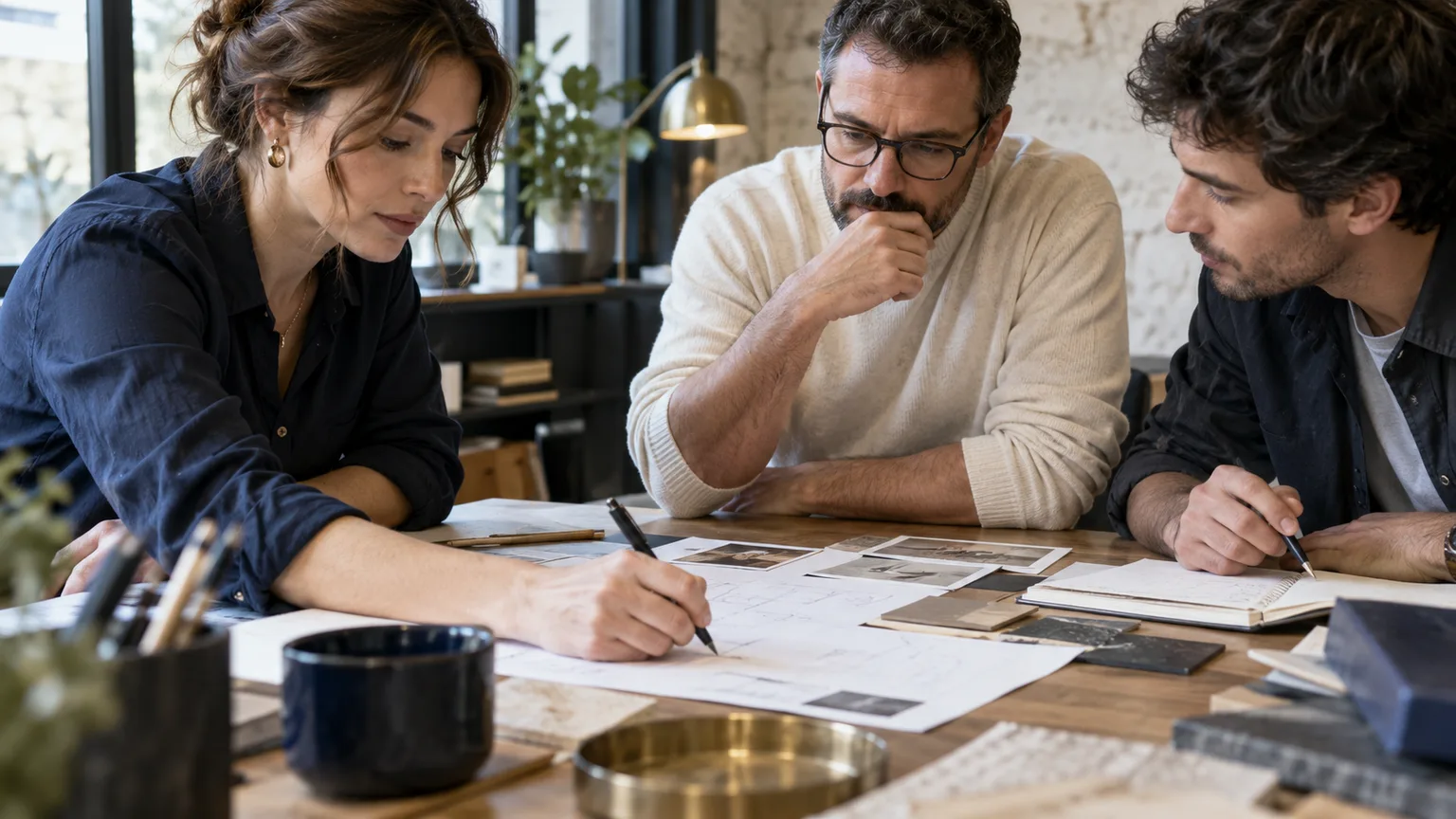Une petite équipe prépare les étapes et responsabilités d’un projet