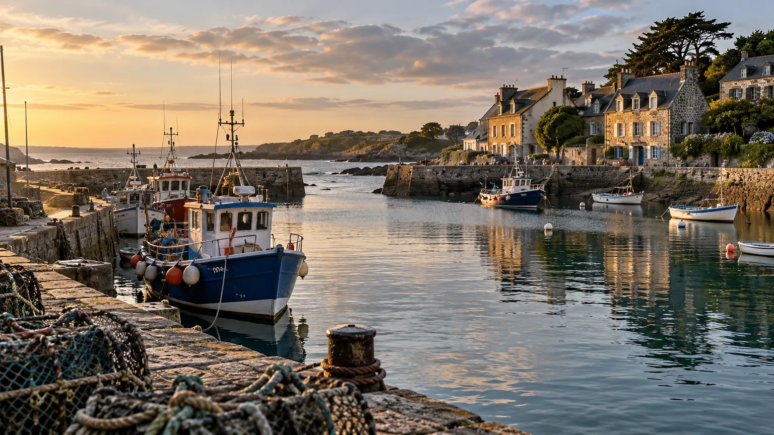 Illustration photographique IA d’un paysage inspiré de la région Bretagne
