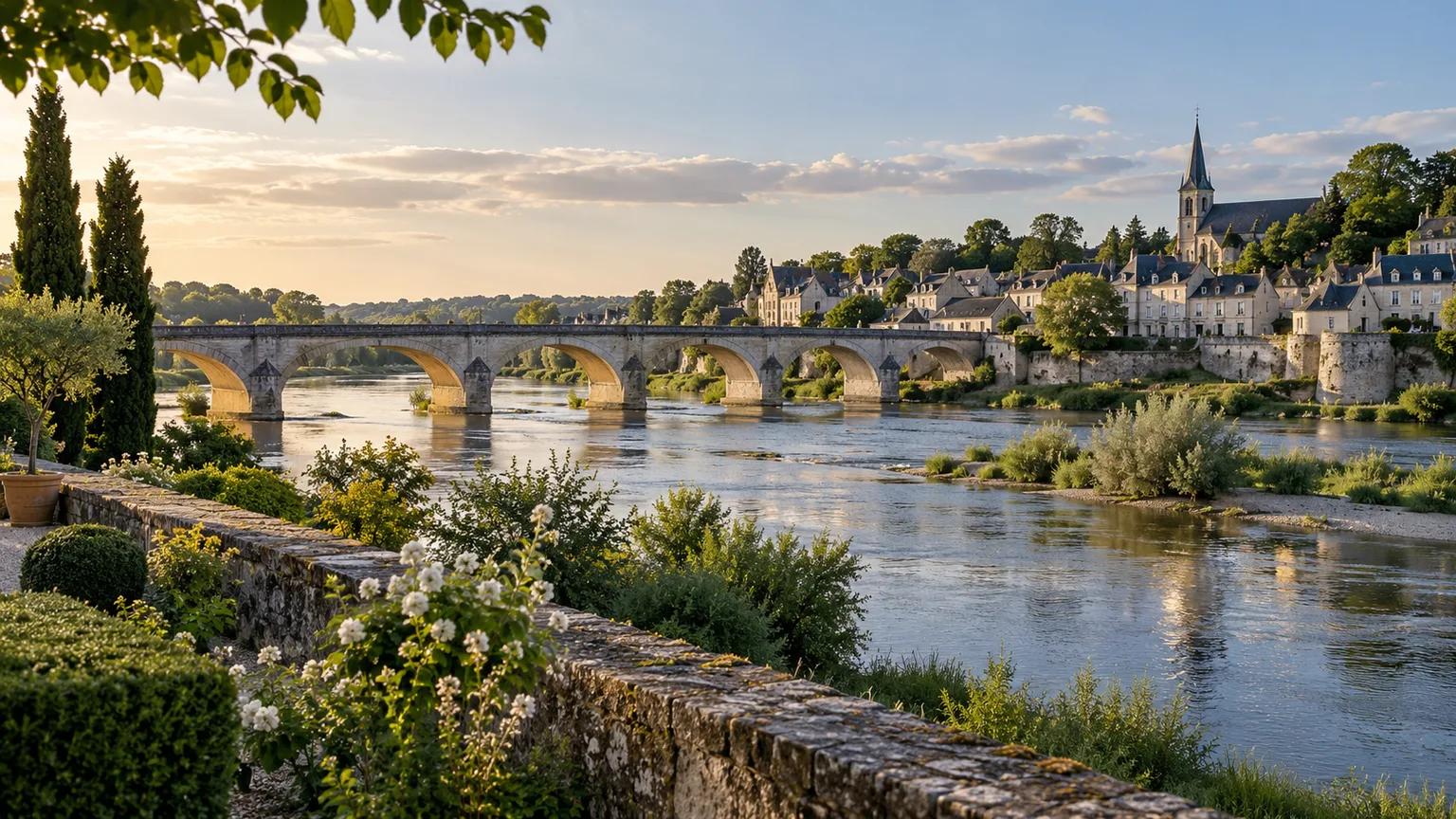 Illustration photographique IA d’un paysage inspiré de la région Centre-Val de Loire