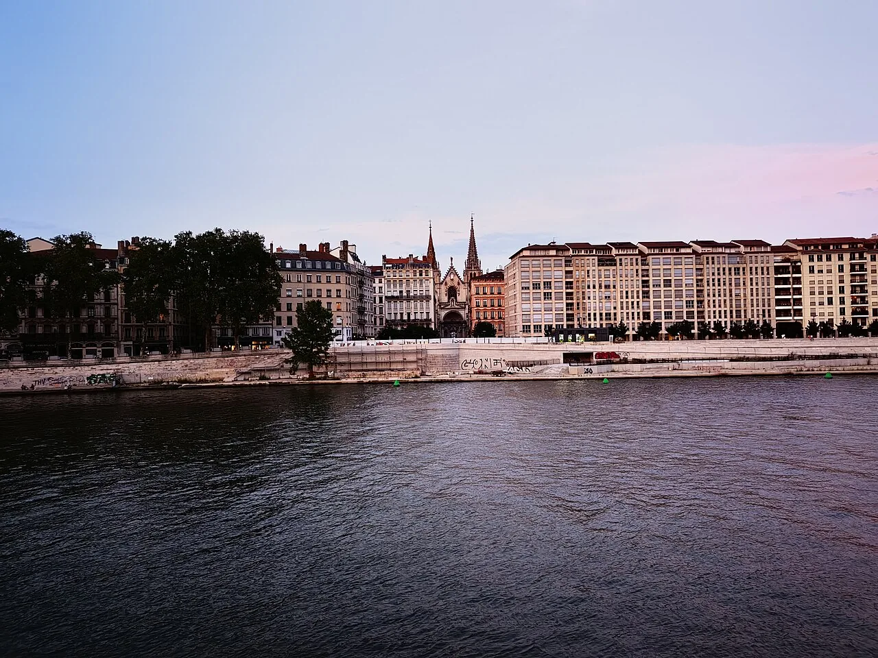 La Saône et ses quais à Lyon