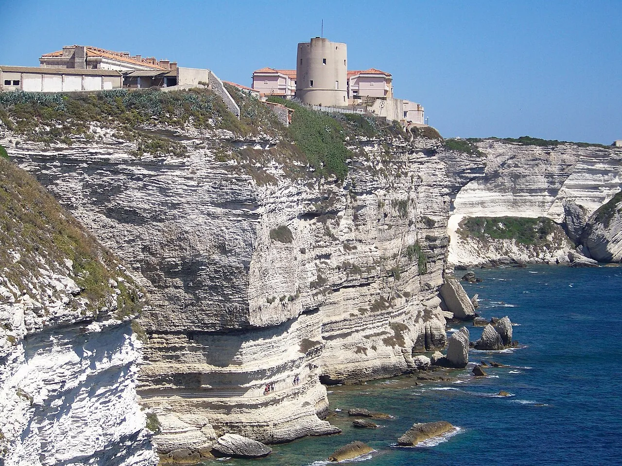 La citadelle et les falaises de Bonifacio