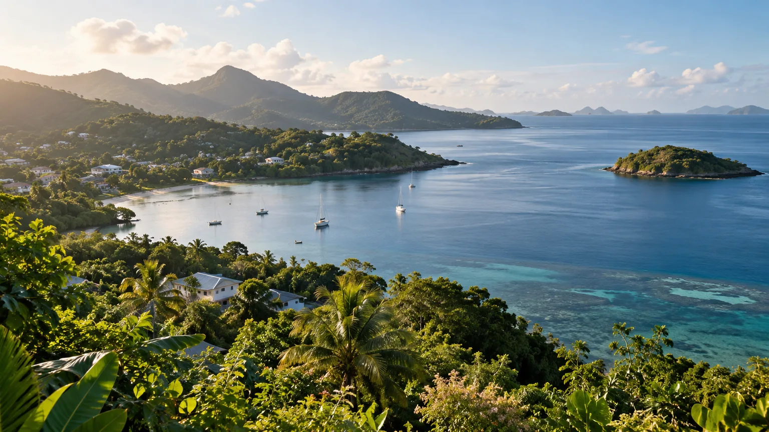 Illustration photographique IA d’un paysage inspiré de la région Mayotte