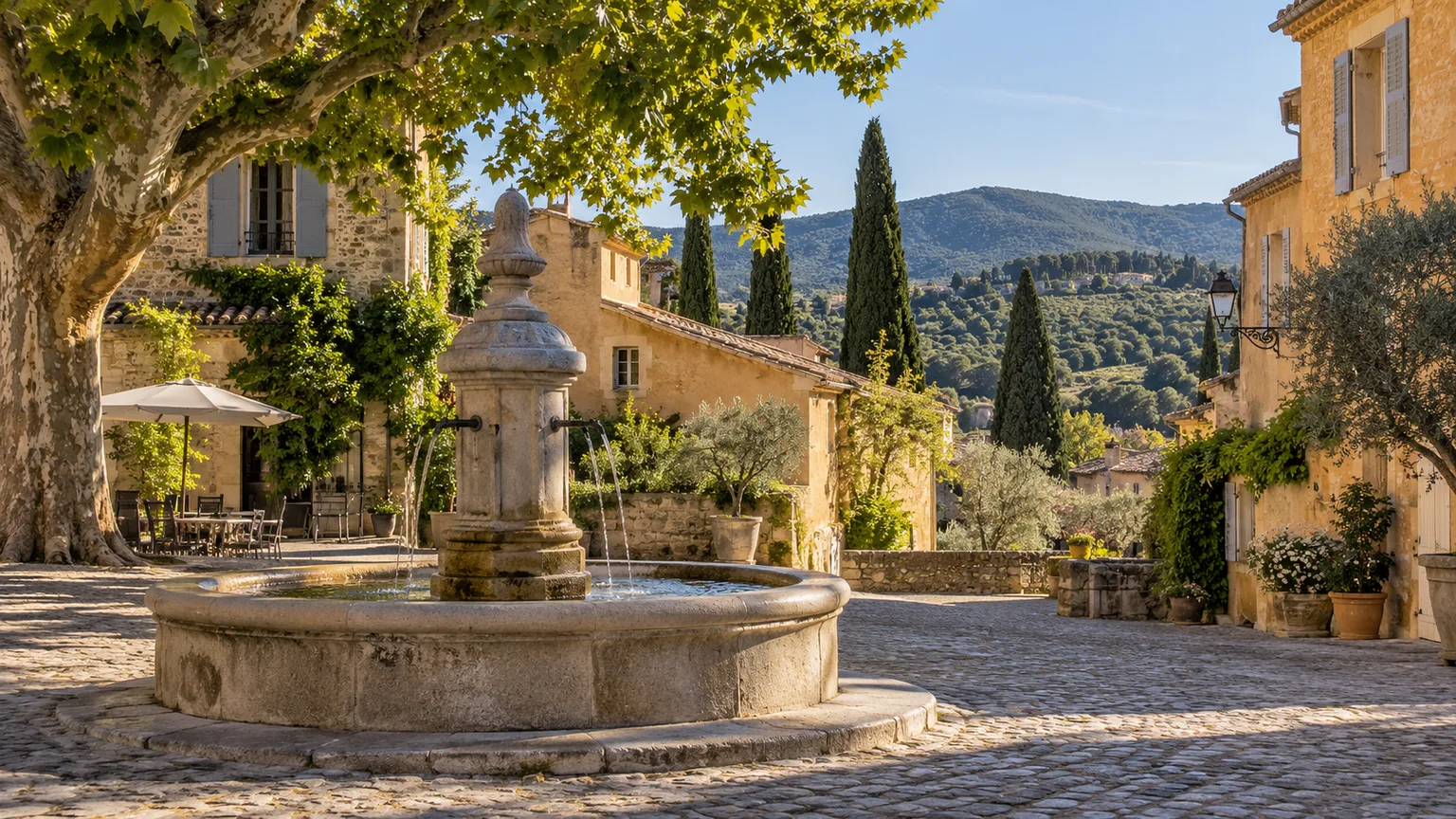 Illustration photographique IA d’un paysage inspiré de la région Provence-Alpes-Côte d'Azur