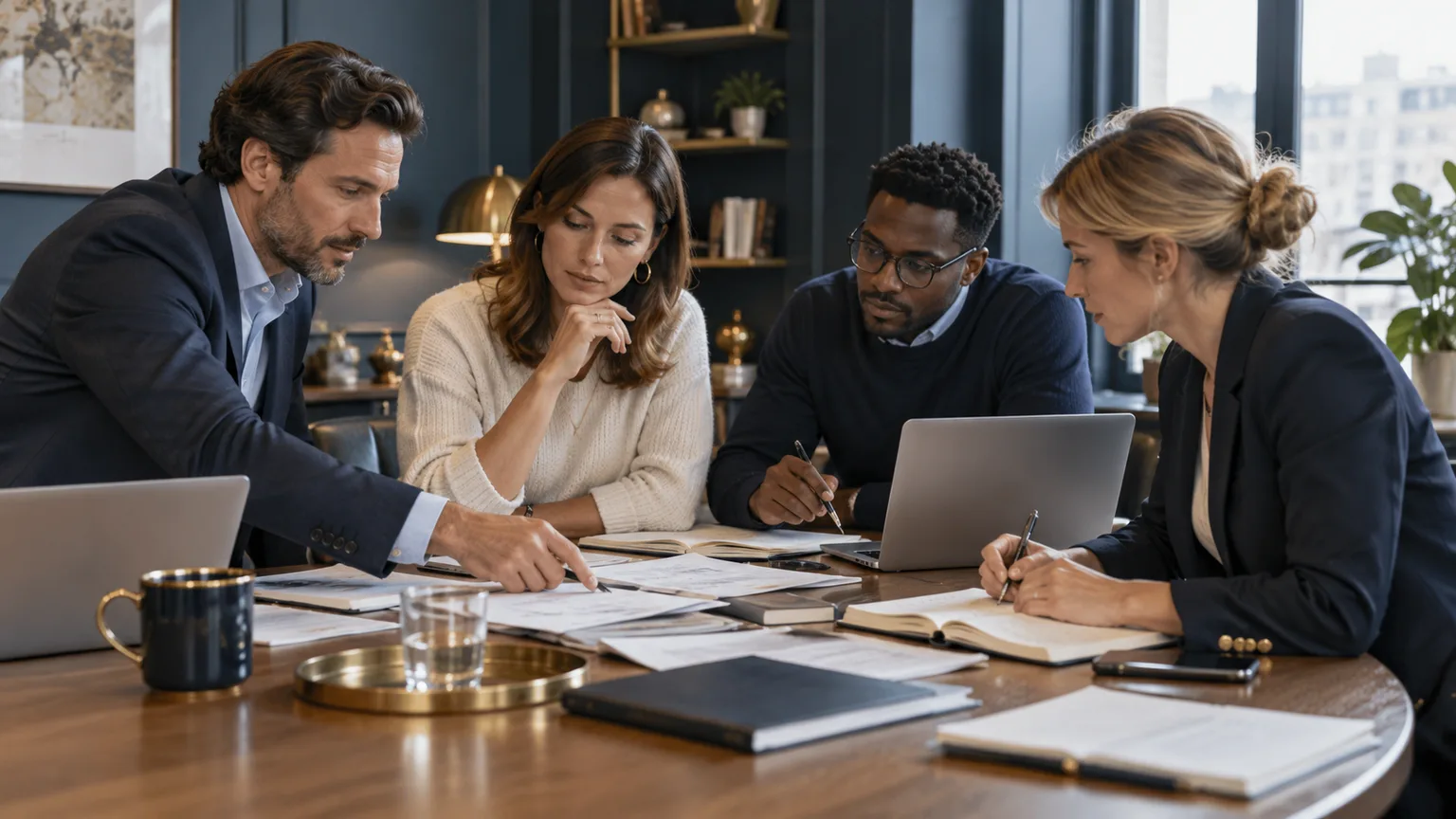 Une équipe organise les responsabilités d’un projet