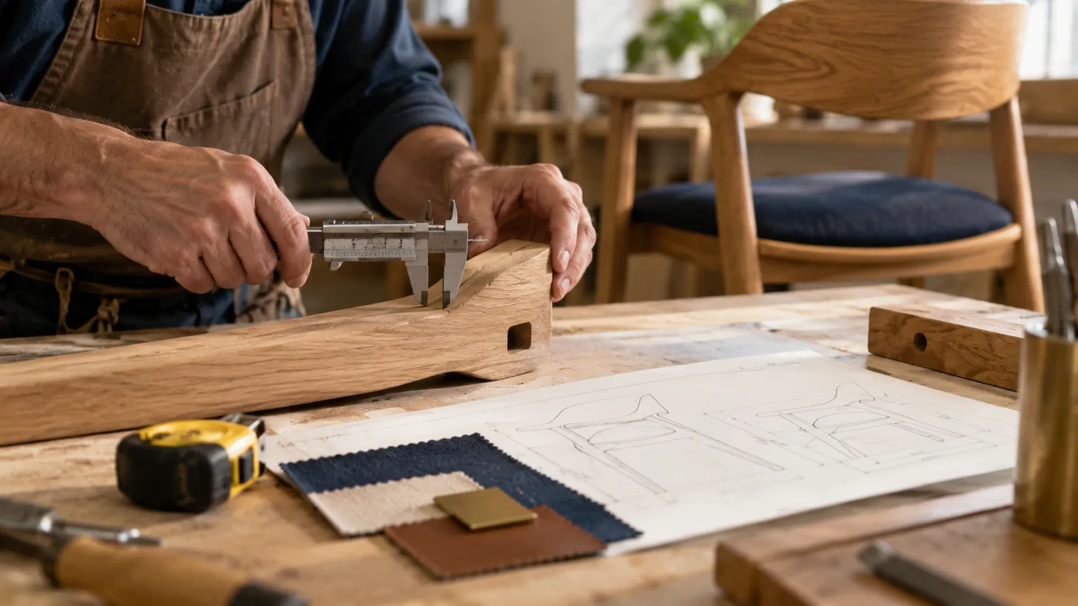 Illustration IA : Mesure fictive d’un composant de produit pour sa fiche technique